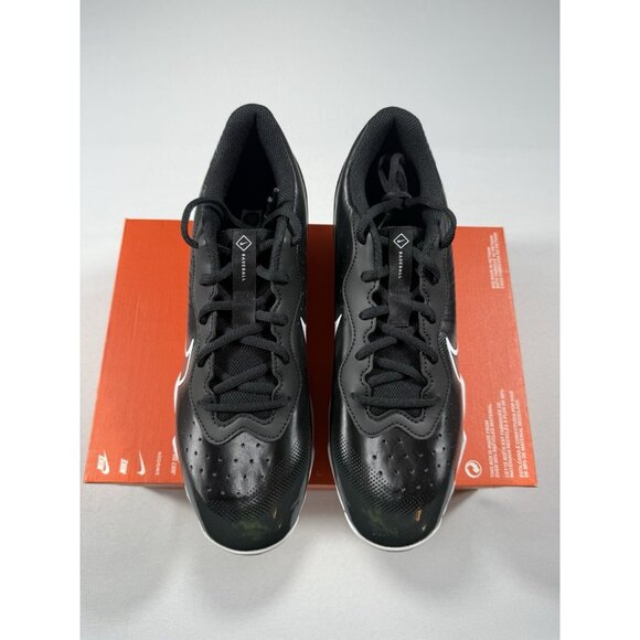 New Men’s Size 11.5 Black White Nike Huarache 4 KYSTN Baseball Cleats DJ6524 001 - Picture 2 of 10
